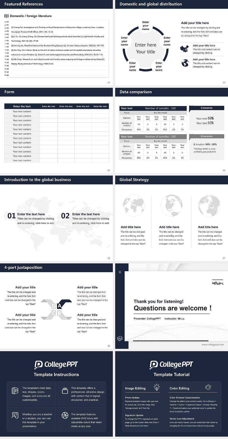 Metropolitan University College Thesis Proposal/Graduation Defense PPT Template4:3 ratio PPT effect preview image4
