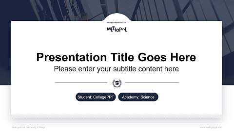 Metropolitan University College National Scholarship Defense PPT Template