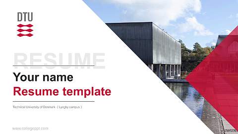 Technical University of Denmark （Lyngby campus） Resume PPT Template