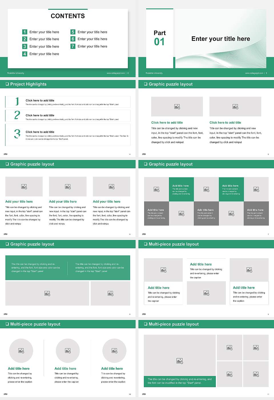 Roskilde University General PPT Template16:9 ratio PPT effect preview image2