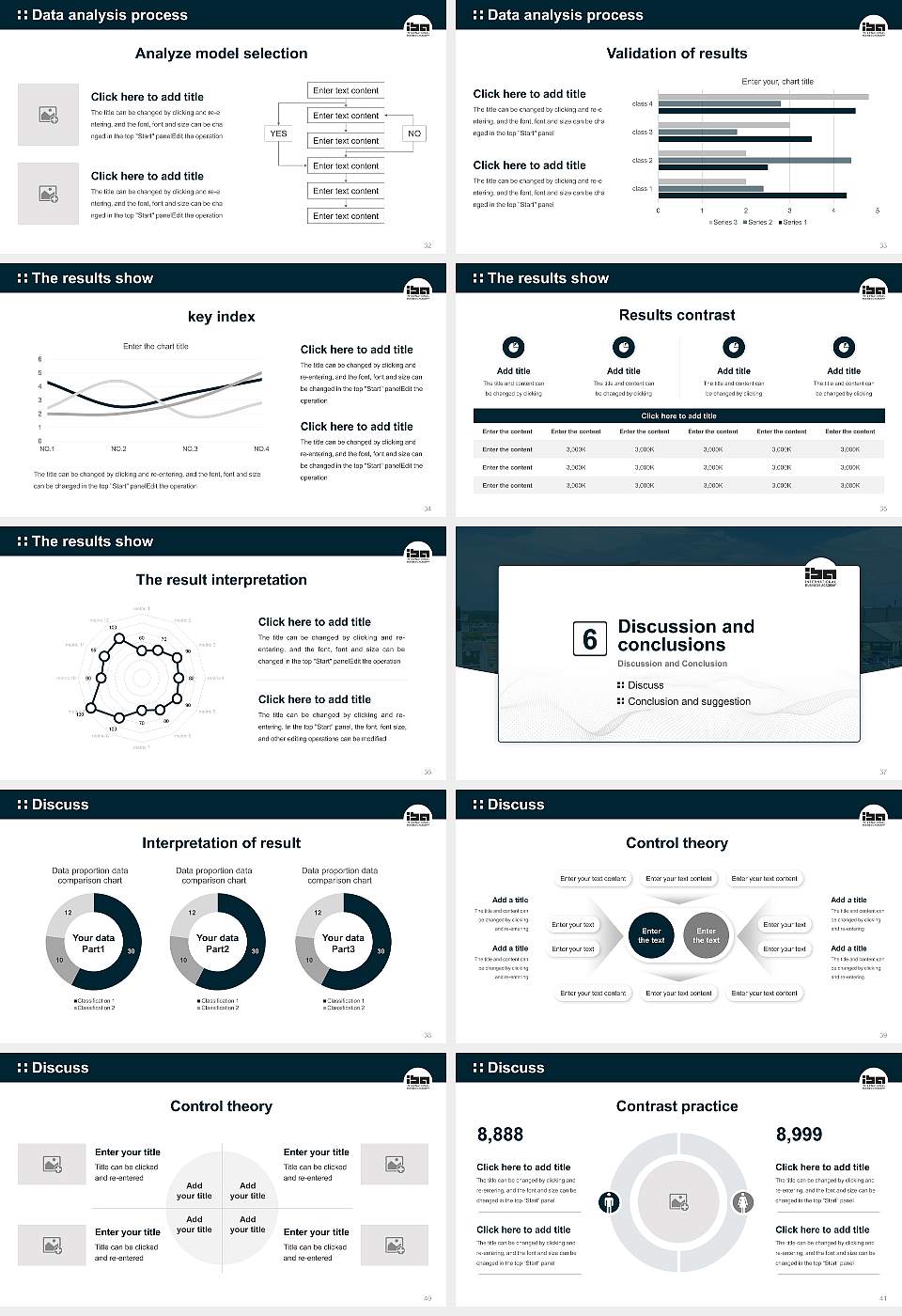 IBA International Business Academy Graduation Thesis Defense PPT Template16:9 ratio PPT effect preview image5