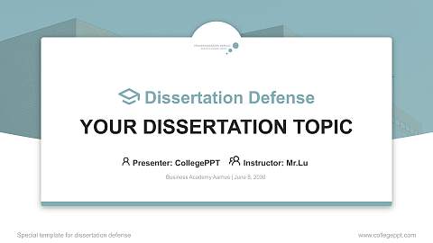Business Academy Aarhus Graduation Thesis Defense PPT Template