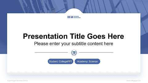Copenhagen Business School National Scholarship Defense PPT Template