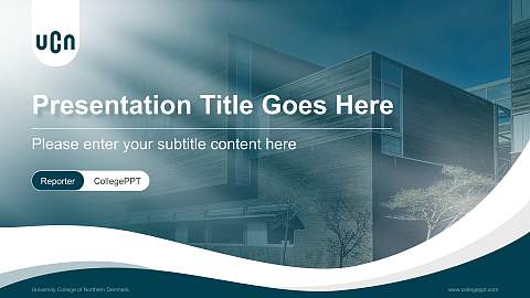 University College of Northern Denmark Lecture Sharing and Networking Event PPT Template