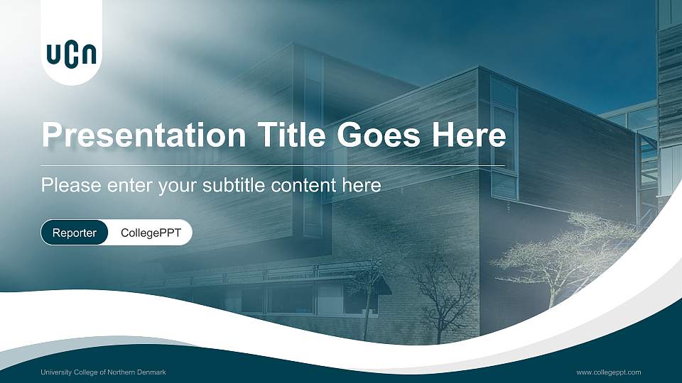 University College of Northern Denmark Lecture Sharing and Networking Event PPT Template16:9 ratio PPT effect preview image