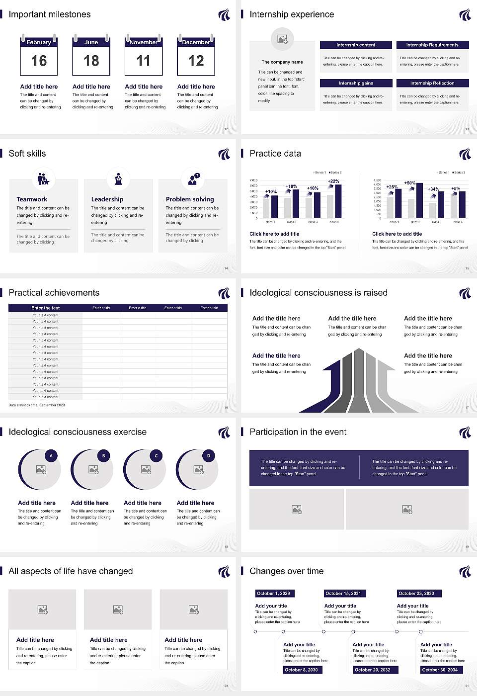 Aalborg University National Scholarship Defense PPT Template16:9 ratio PPT effect preview image3