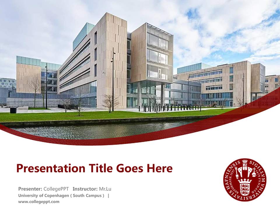 University of Copenhagen（South Campus） Course/Courseware Creation PPT Template4:3 ratio PPT effect preview image5