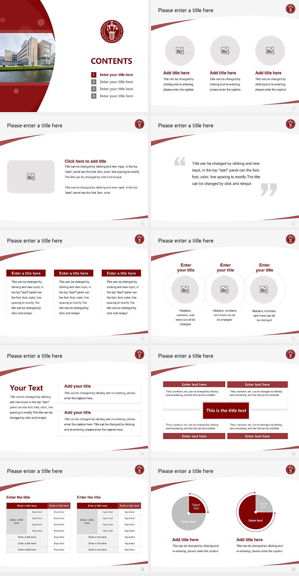 University of Copenhagen（South Campus） Course/Courseware Creation PPT Template4:3 ratio PPT effect preview image2