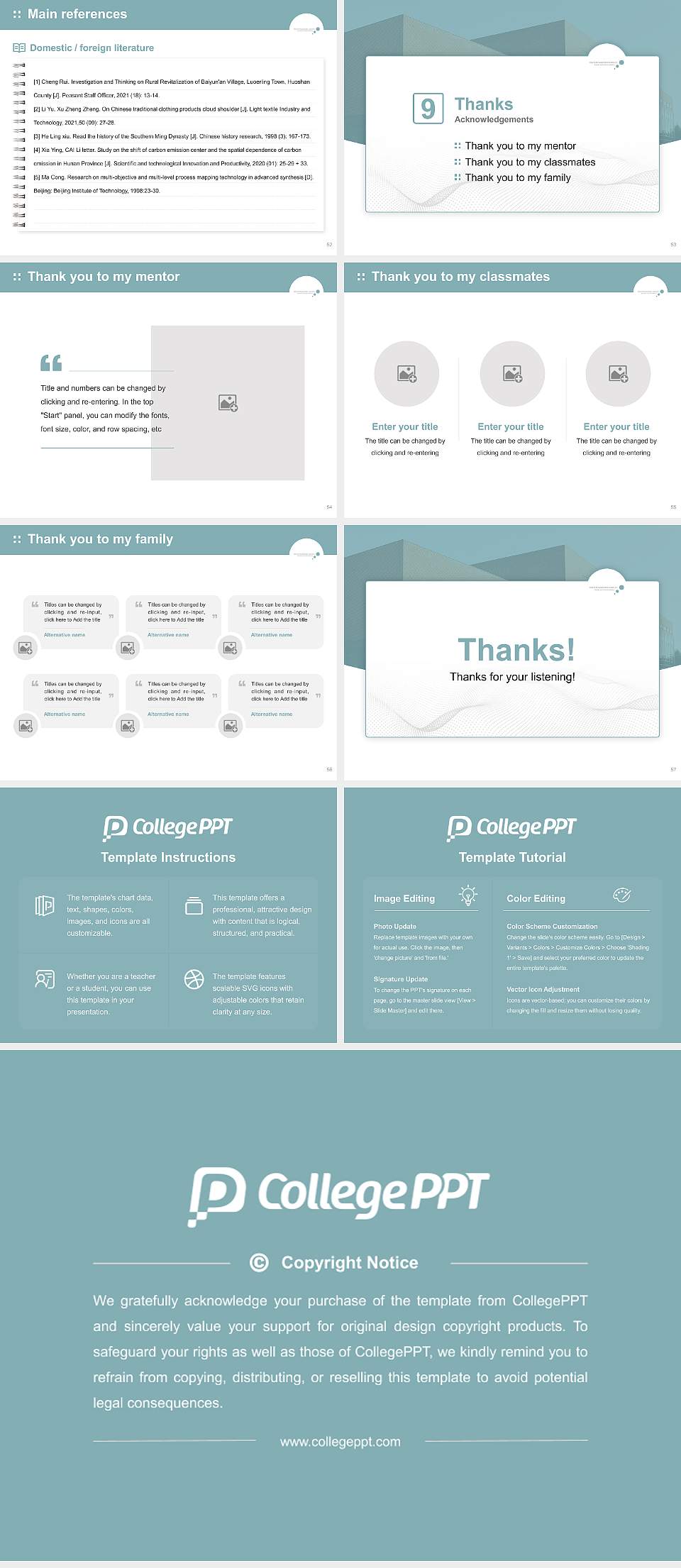 Business Academy Aarhus Graduation Thesis Defense PPT Template4:3 ratio PPT effect preview image7