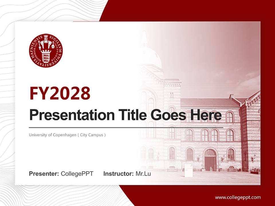 University of Copenhagen（City Campus） Academic Presentation/Research Findings Report PPT Template4:3 ratio PPT effect preview image5