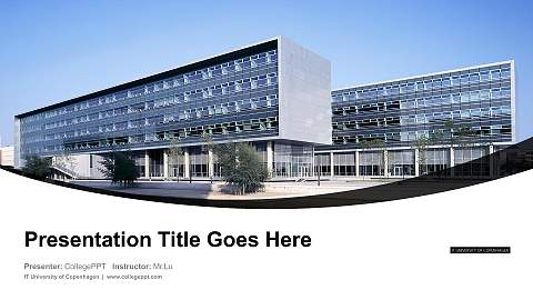IT University of Copenhagen Course/Courseware Creation PPT Template