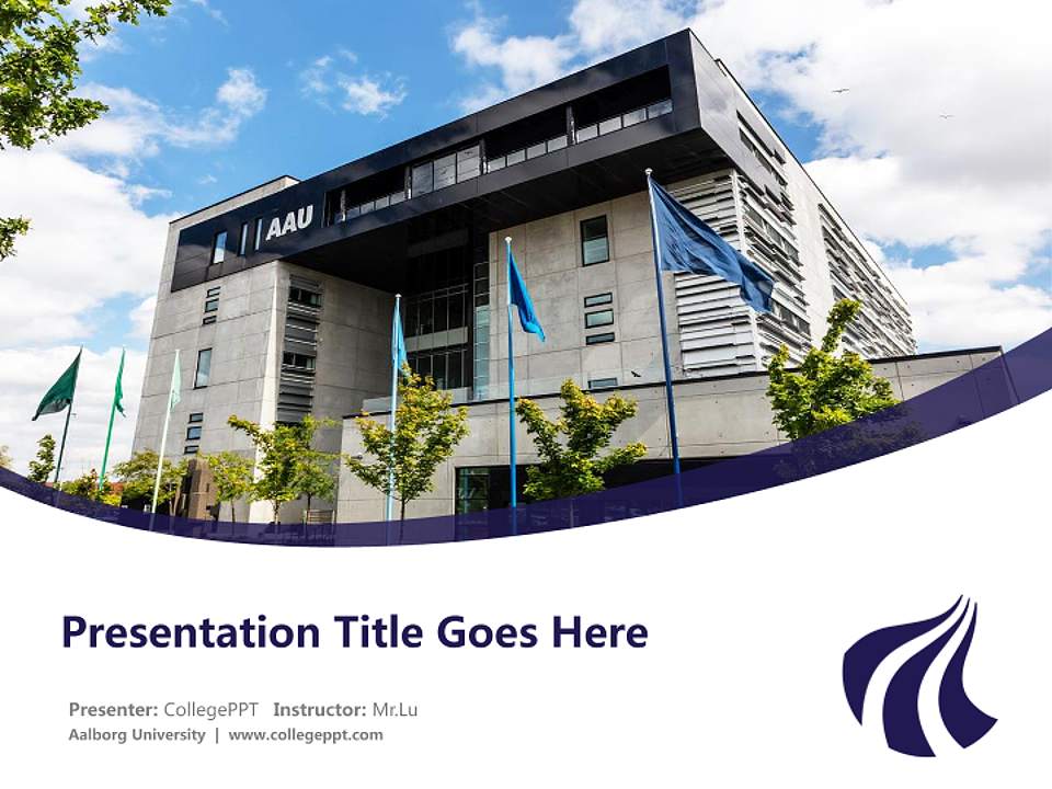 Aalborg University Course/Courseware Creation PPT Template4:3 ratio PPT effect preview image5