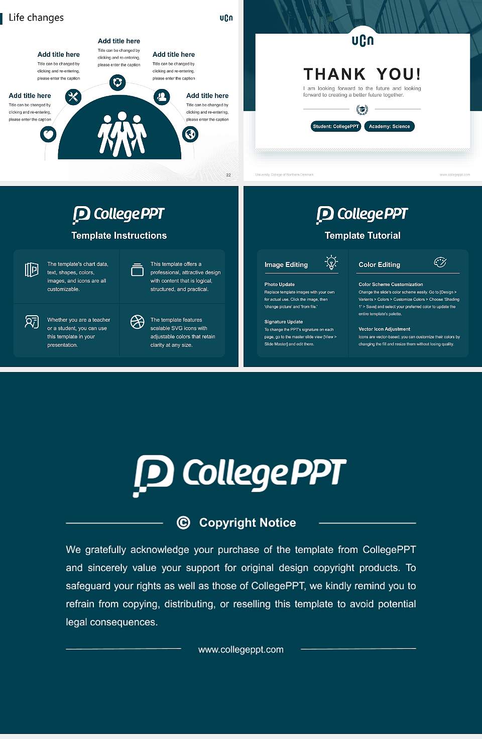University College of Northern Denmark National Scholarship Defense PPT Template4:3 ratio PPT effect preview image4