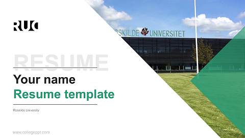 Roskilde University Resume PPT Template