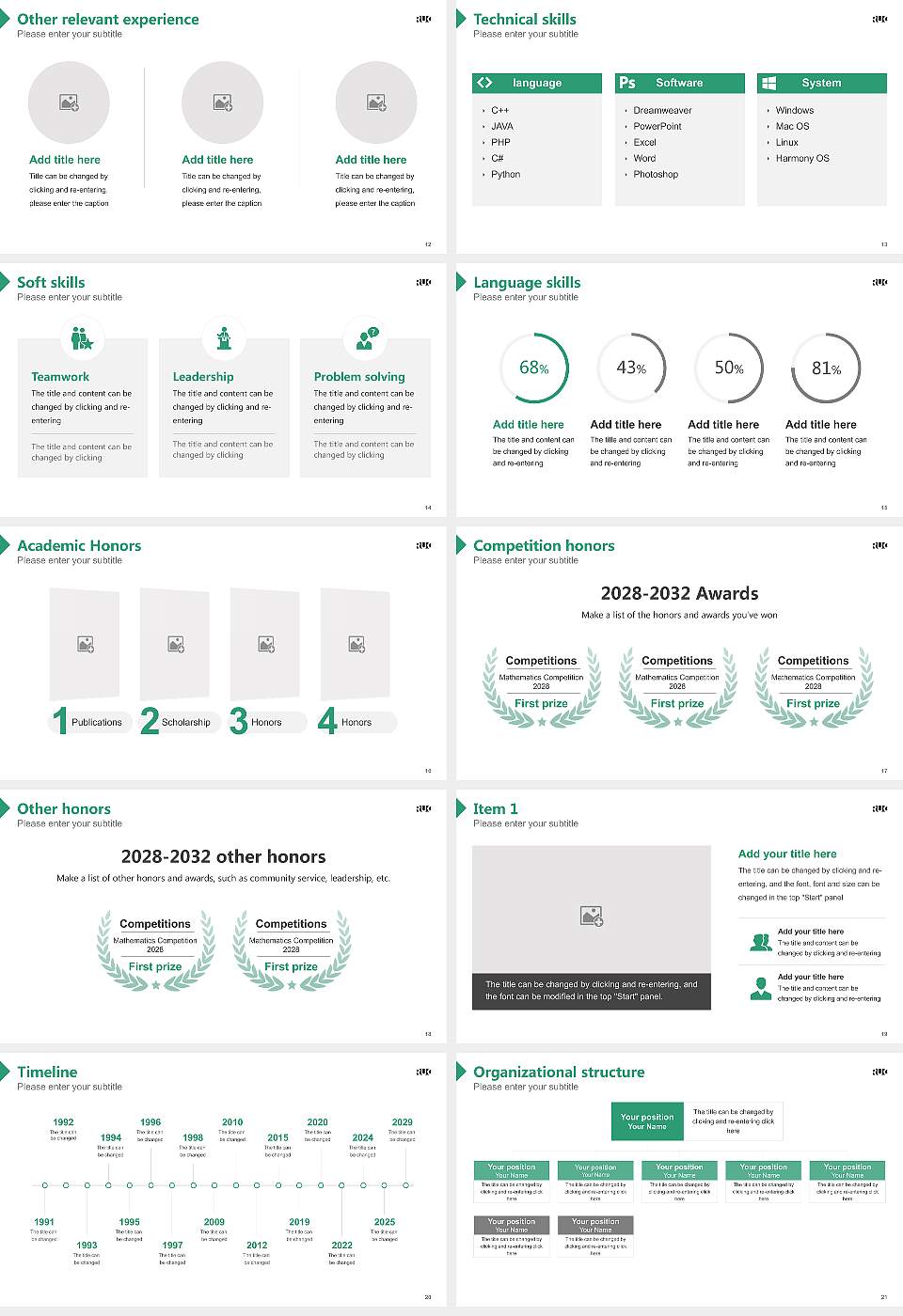 Roskilde University Resume PPT Template16:9 ratio PPT effect preview image3