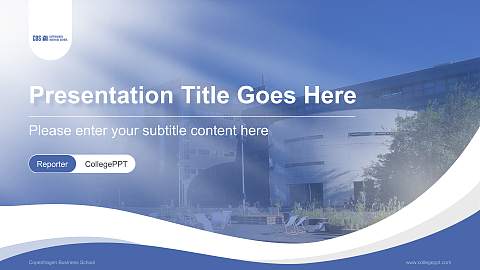 Copenhagen Business School Lecture Sharing and Networking Event PPT Template