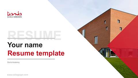 Dania Academy Resume PPT Template