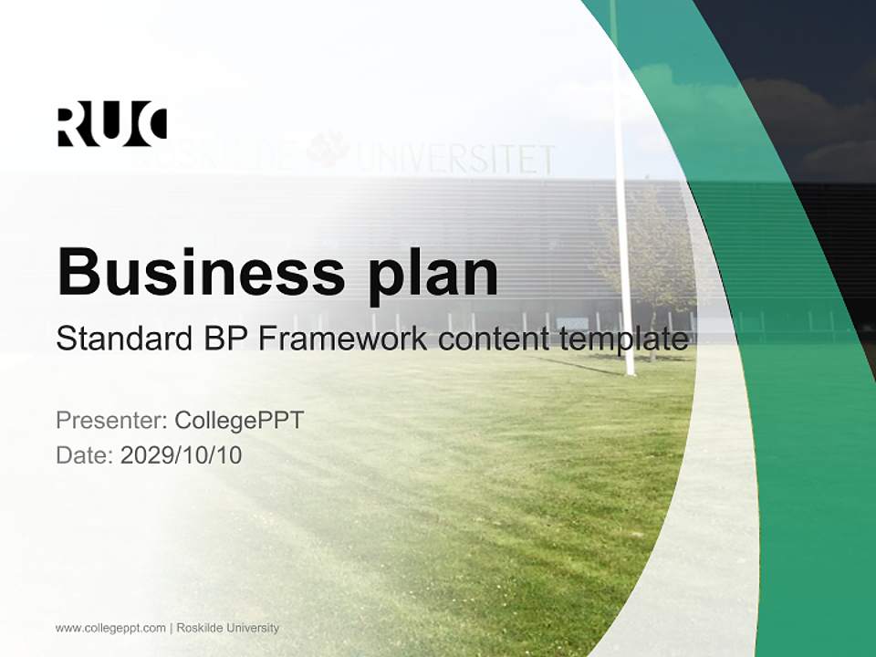 Roskilde University Competition/Entrepreneurship Contest PPT Template4:3 ratio PPT effect preview image9