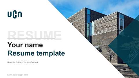 University College of Northern Denmark Resume PPT Template