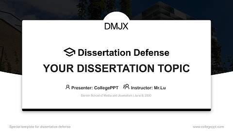 Danish School of Media and Journalism Graduation Thesis Defense PPT Template