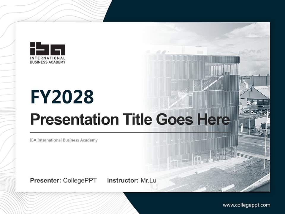 IBA International Business Academy Academic Presentation/Research Findings Report PPT Template4:3 ratio PPT effect preview image5