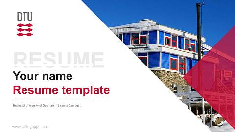 Technical University of Denmark（Sisimiut Campus） Resume PPT Template