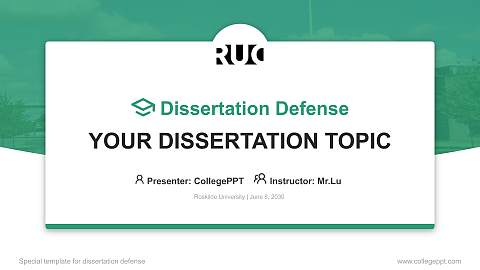 Roskilde University Graduation Thesis Defense PPT Template