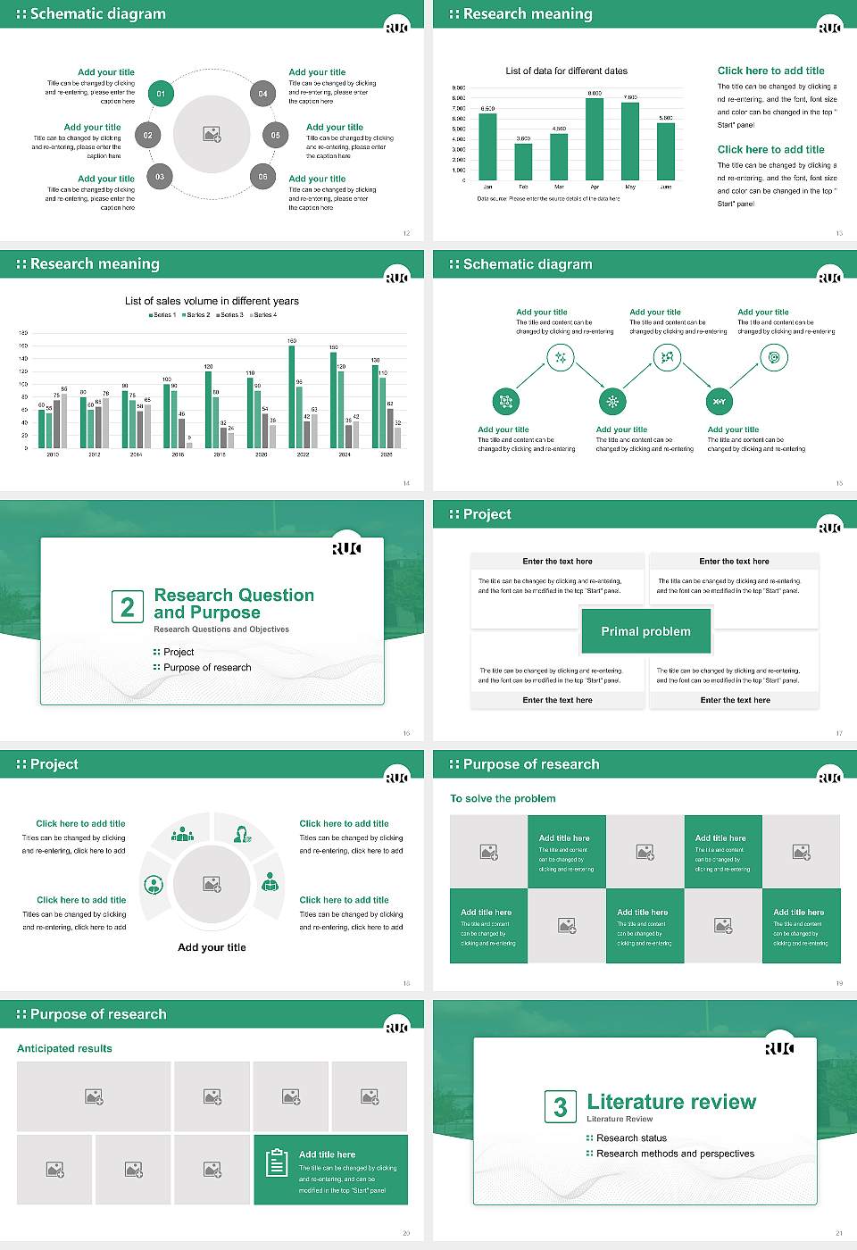 Roskilde University Graduation Thesis Defense PPT Template16:9 ratio PPT effect preview image3