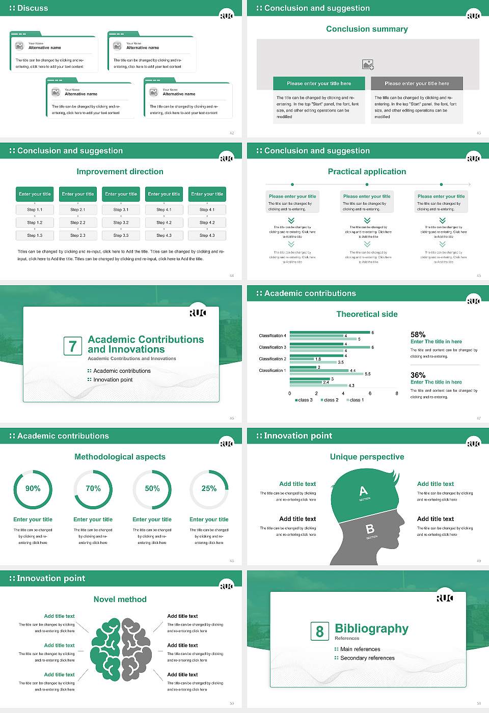 Roskilde University Graduation Thesis Defense PPT Template16:9 ratio PPT effect preview image6
