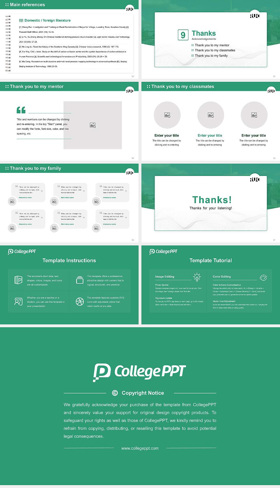 Roskilde University Graduation Thesis Defense PPT Template16:9 ratio PPT effect preview image7