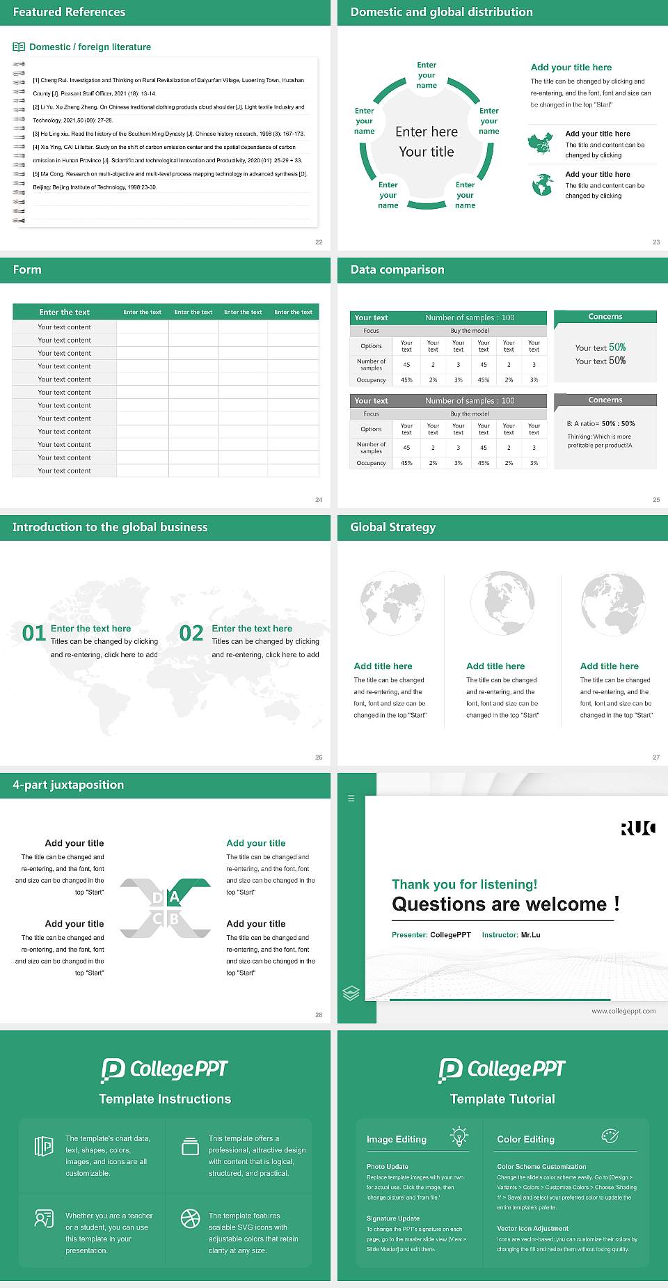 Roskilde University Thesis Proposal/Graduation Defense PPT Template4:3 ratio PPT effect preview image4
