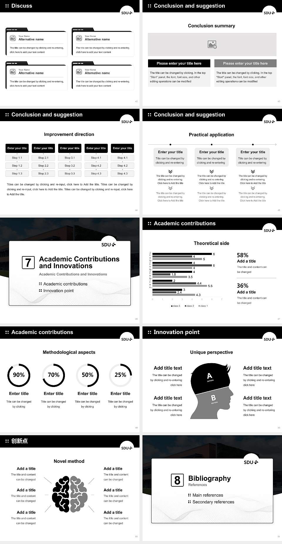 University of Southern Denmark（campus Esbjerg） Graduation Thesis Defense PPT Template4:3 ratio PPT effect preview image6