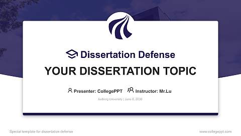 Aalborg University Graduation Thesis Defense PPT Template