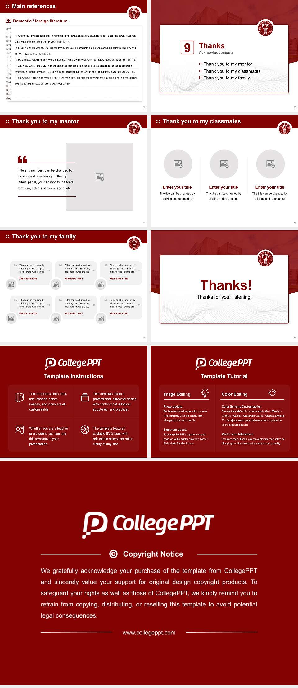 University of Copenhagen（South Campus） Graduation Thesis Defense PPT Template4:3 ratio PPT effect preview image7