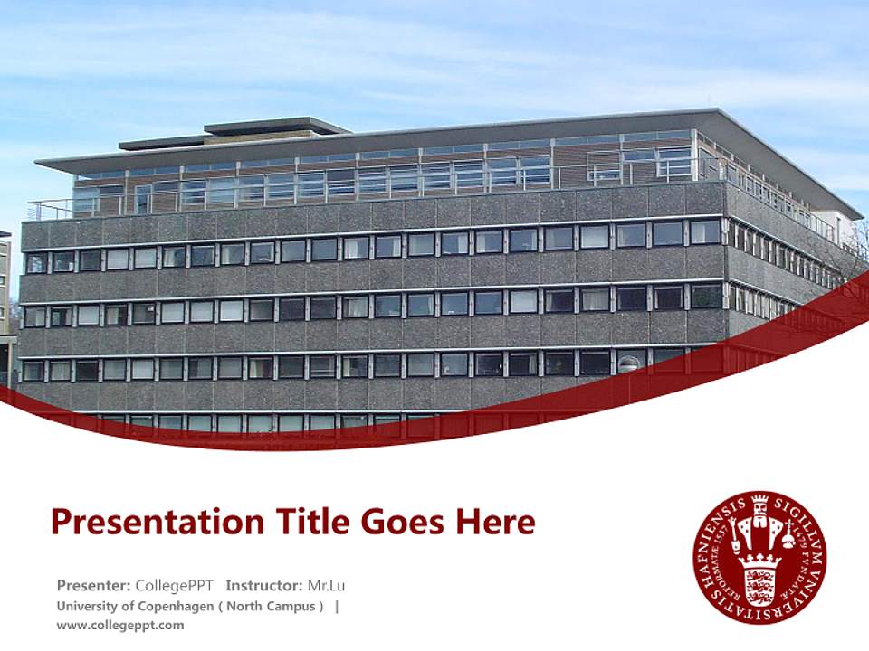 University of Copenhagen（North Campus） Course/Courseware Creation PPT Template4:3 ratio PPT effect preview image5