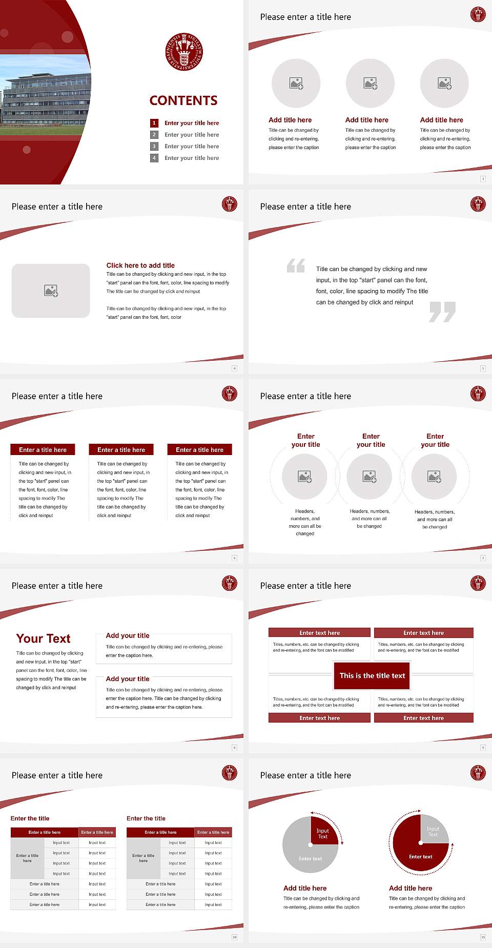 University of Copenhagen（North Campus） Course/Courseware Creation PPT Template4:3 ratio PPT effect preview image2