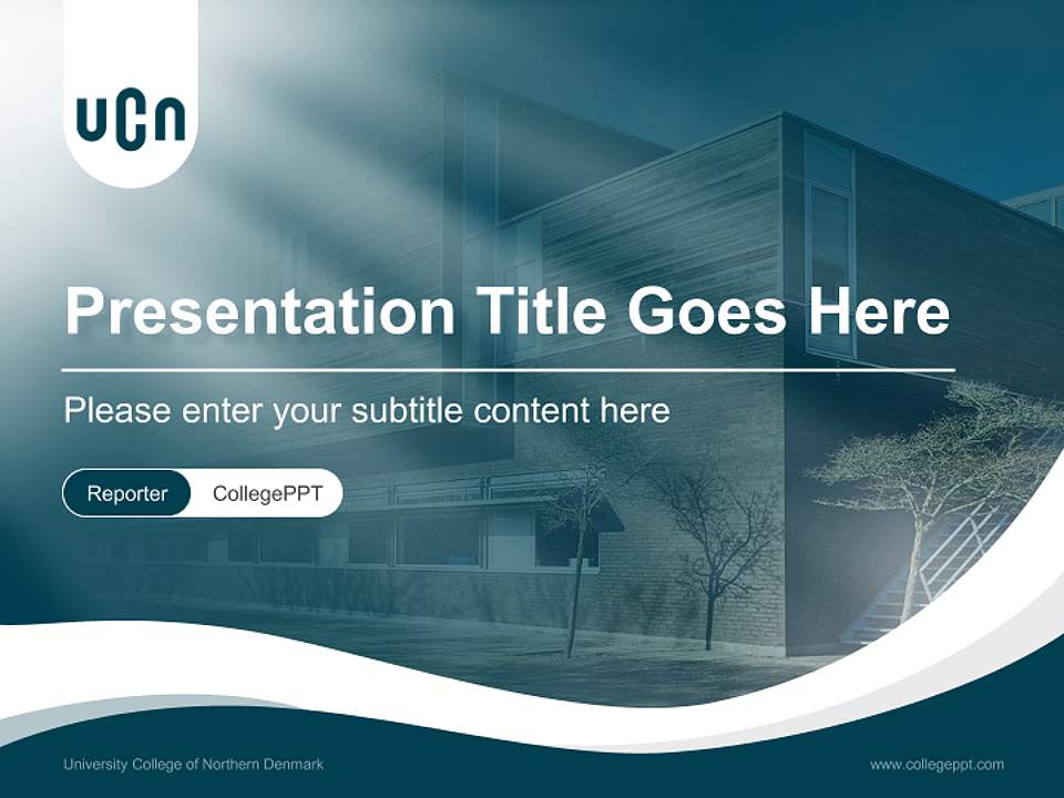 University College of Northern Denmark Lecture Sharing and Networking Event PPT Template4:3 ratio PPT effect preview image4