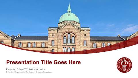 University of Copenhagen（City Campus） Course/Courseware Creation PPT Template
