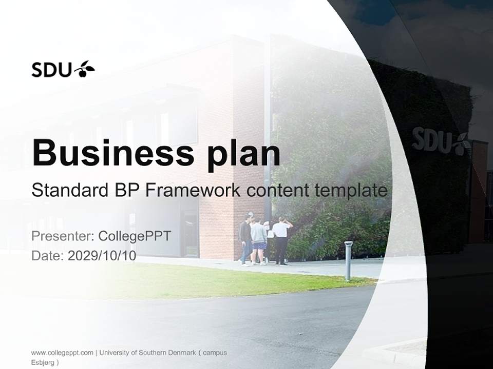 University of Southern Denmark（campus Esbjerg） Competition/Entrepreneurship Contest PPT Template4:3 ratio PPT effect preview image9