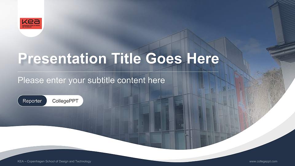 KEA – Copenhagen School of Design and Technology Lecture Sharing and Networking Event PPT Template16:9 ratio PPT effect preview image