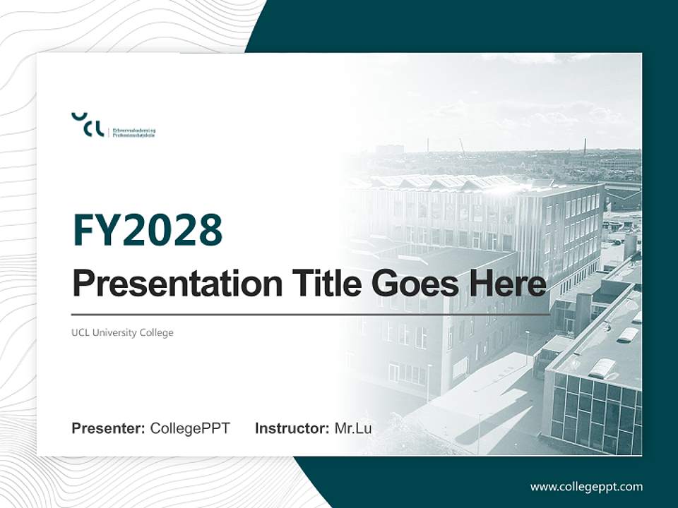 UCL University College Academic Presentation/Research Findings Report PPT Template4:3 ratio PPT effect preview image5