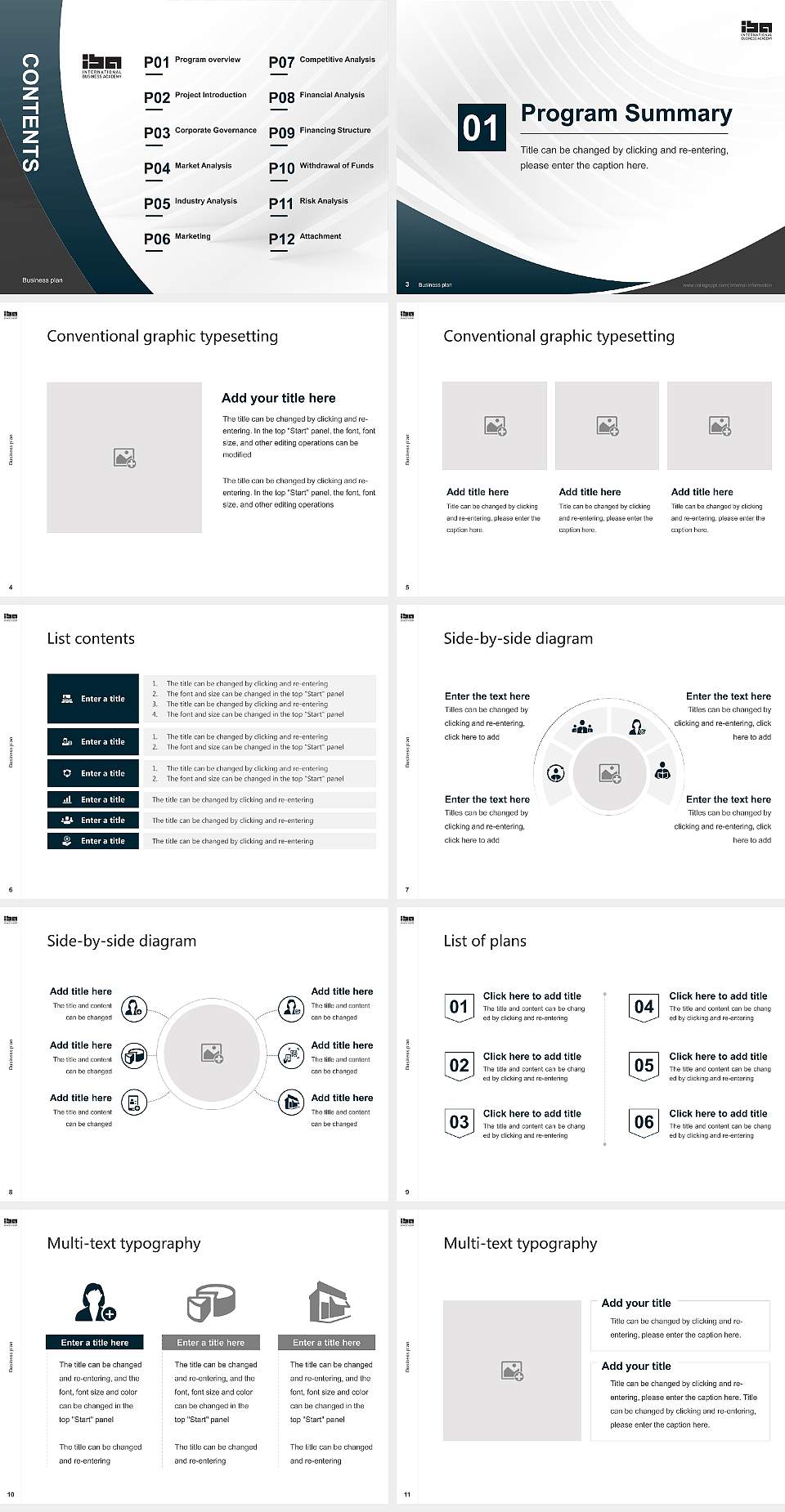 IBA International Business Academy Competition/Entrepreneurship Contest PPT Template4:3 ratio PPT effect preview image2
