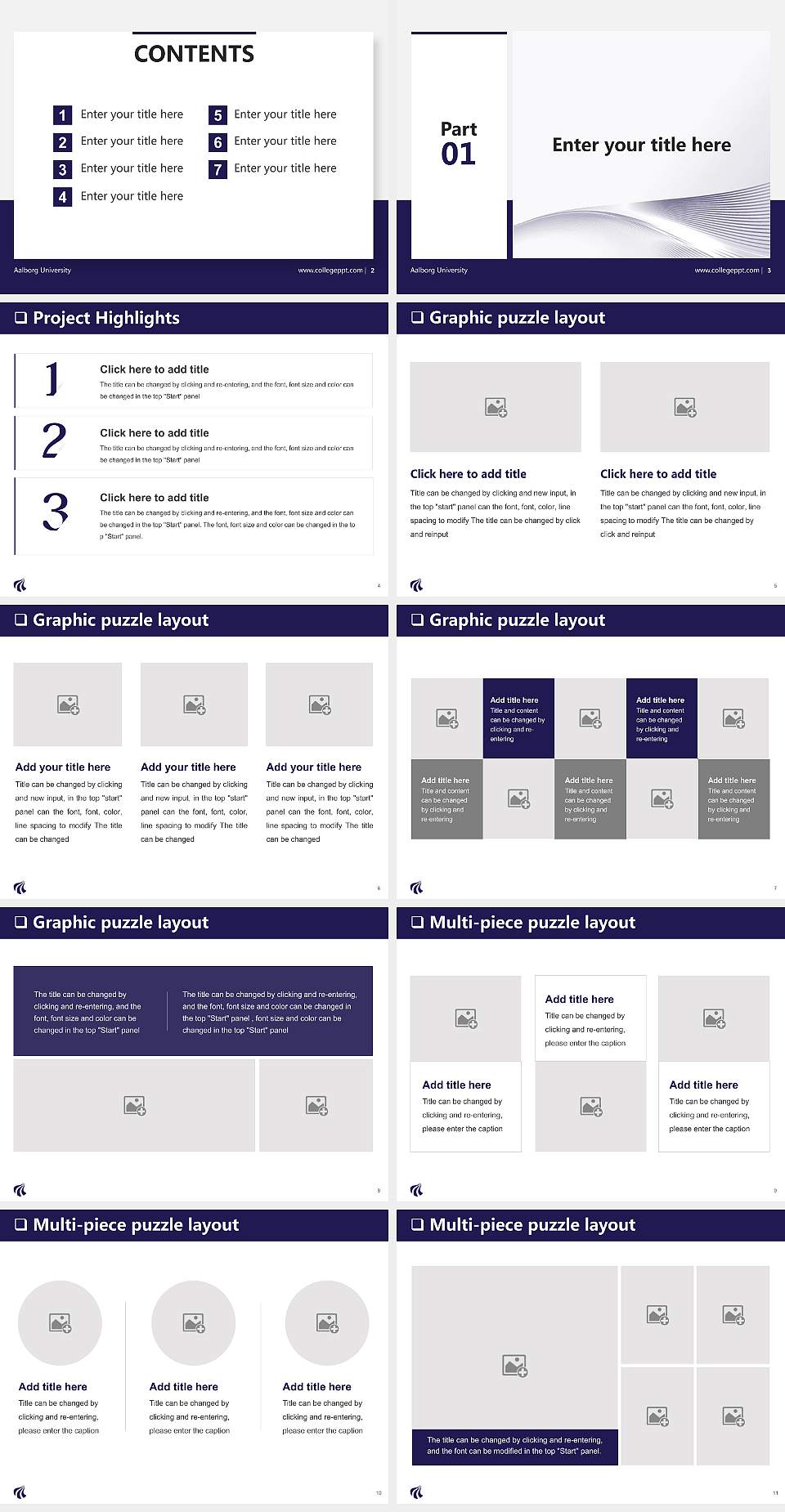 Aalborg University General PPT Template4:3 ratio PPT effect preview image2