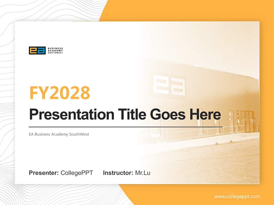 EA Business Academy SouthWest Academic Presentation/Research Findings Report PPT Template4:3 ratio PPT effect preview image5