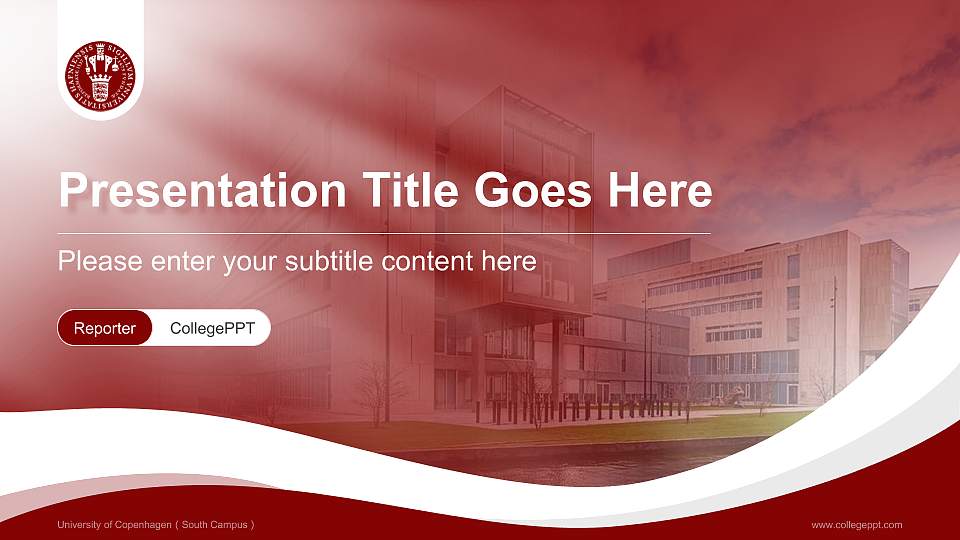 University of Copenhagen（South Campus） Lecture Sharing and Networking Event PPT Template16:9 ratio PPT effect preview image