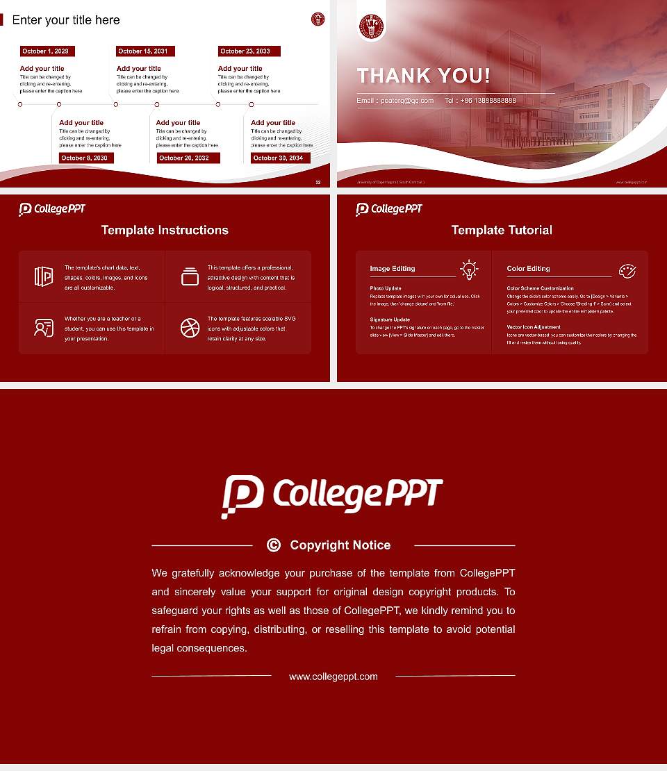 University of Copenhagen（South Campus） Lecture Sharing and Networking Event PPT Template16:9 ratio PPT effect preview image4