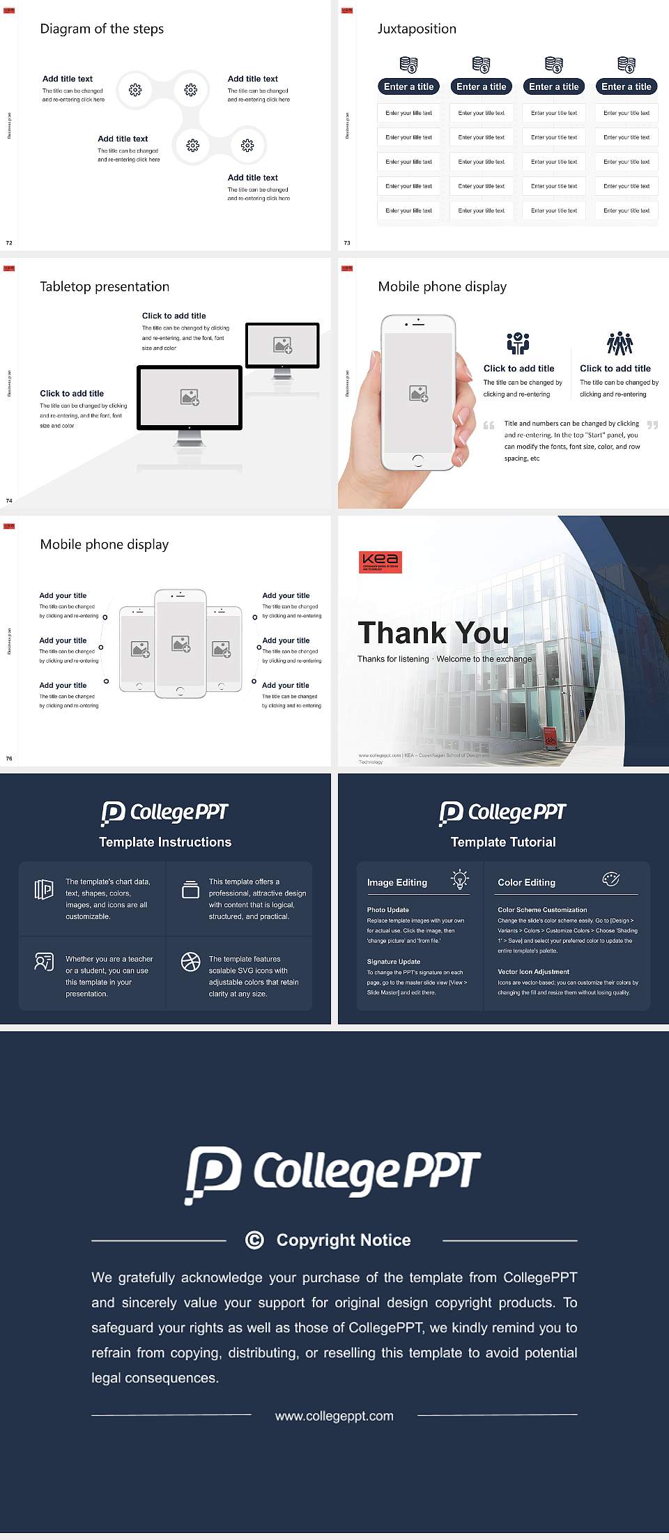 KEA – Copenhagen School of Design and Technology Competition/Entrepreneurship Contest PPT Template4:3 ratio PPT effect preview image9