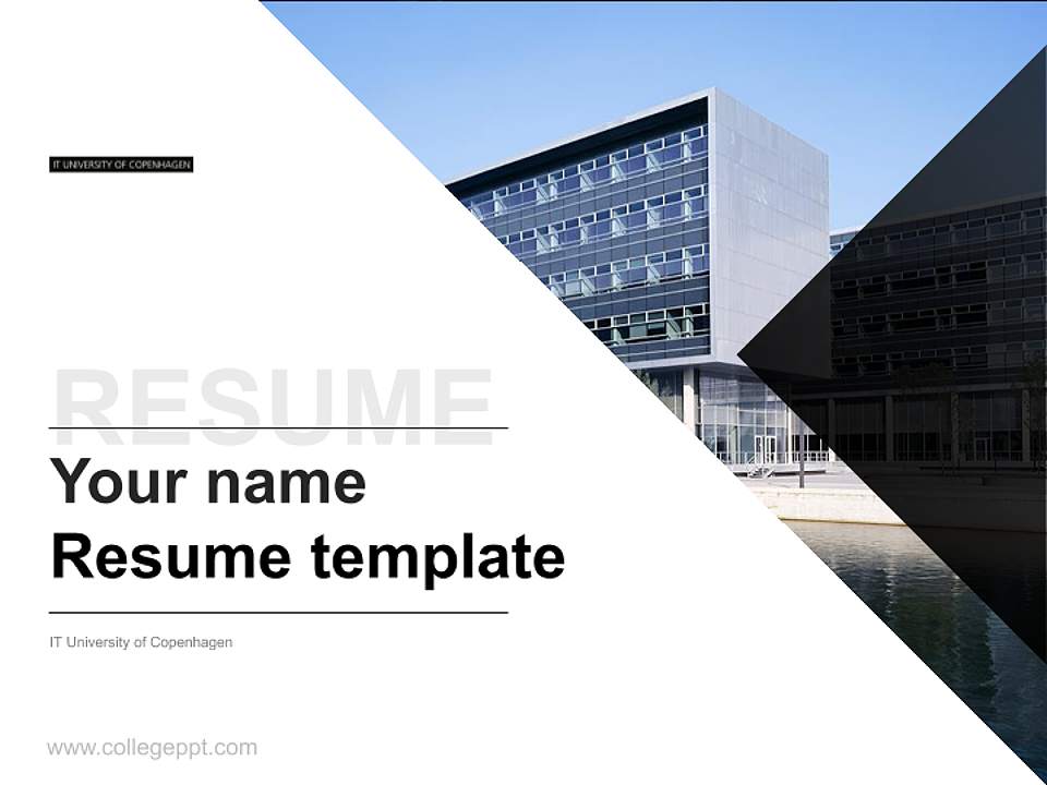 IT University of Copenhagen Resume PPT Template4:3 ratio PPT effect preview image5