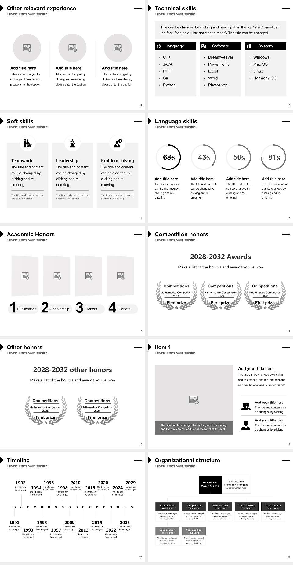 IT University of Copenhagen Resume PPT Template4:3 ratio PPT effect preview image3