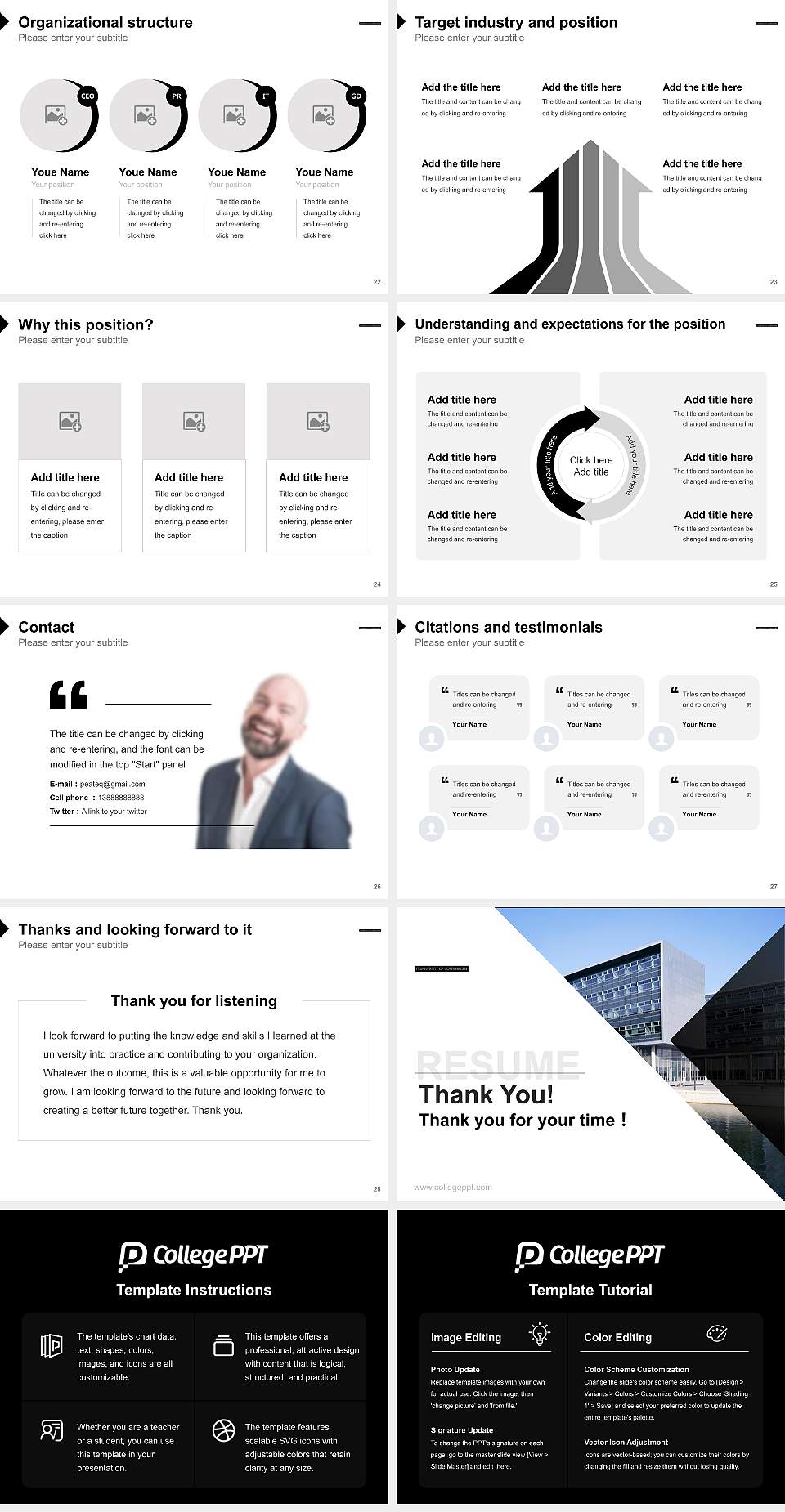 IT University of Copenhagen Resume PPT Template4:3 ratio PPT effect preview image4